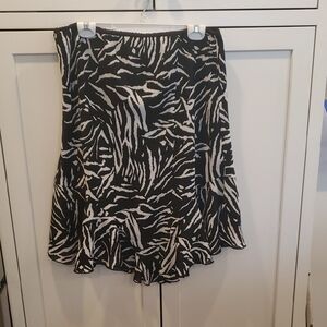 Black and White Zebra Print Skirt